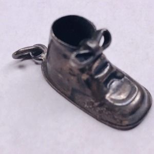 Vintage Sterling silver Baby Shoe Charm Engraved Kevin‎ 4-19-58